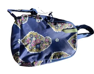 Vera Bradley Small Lorman‎ Sling Bag Blue Floral Cottagecore New NWT thumbnail 1