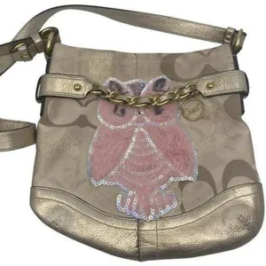 COACH Customized Tan Fabric Crossbody Bag thumbnail 1