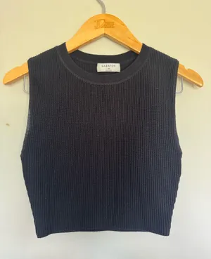 Black Aritzia Babaton Sculpt Knit Muscle Tank thumbnail 2