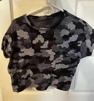 Lululemon Cates Crop Tee Camo 6 thumbnail 1