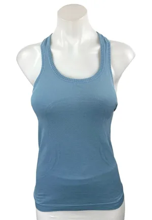 Lululemon Swiftly Tech Blue Sleeveless Knit Racerback Athletic Tank Top Size 4 thumbnail 1
