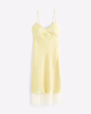 Abercrombie and Fitch Bra Free Lace Trim Midi Slip Dress thumbnail 5