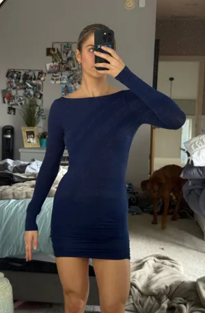 Lulus Navy Bodycon Dress thumbnail 1