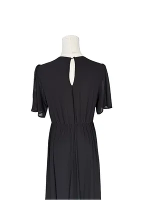 Baltic Born - NWT Esti Black Chiffon Maxi Wedding Dress Sz M thumbnail 6