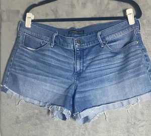 Abercrombie & Fitch Light Blue Denim Cutoff Shorts size‎ 31 2000s summer casual thumbnail 1
