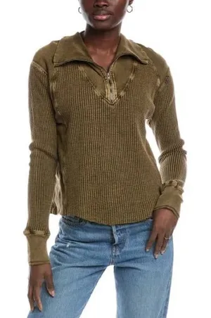Free People Ashton Zip Thermal Pullover‎ thumbnail 1