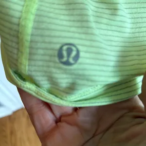 Lululemon swiftly tech neon, yellow striped shirt thumbnail 5