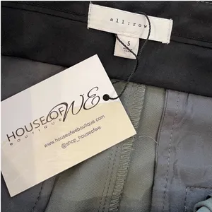 All:Row Wide Leg Pleated Pants Women's S Green Gray High Waist‎ Casual Trousers thumbnail 5