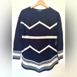 Ralph Lauren Wool‎ Tunic | Sweater | Ss XS | Southwestern Chevron Blanket New thumbnail 8