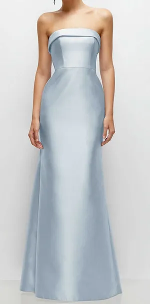 Dessy Mist Trumpet Gown Bridesmaid Dress thumbnail 1
