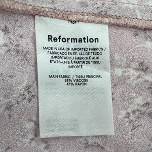 Reformation Rosalie long sleeve‎ mini dress baby’s breath pink white floral sz 6 thumbnail 7