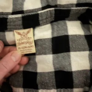 Faded Glory White & Black Plaid Flannel Size 3X thumbnail 4