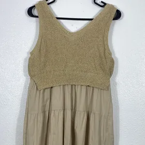 Versona Cream Tiered Midi Skirt Size S 100% Cottow thumbnail 7