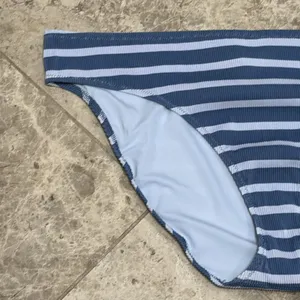 Aerie Women's Ribbed Blue Striped XXL Swim Bottoms NWOT thumbnail 3