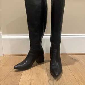 🍁 Journee Landree Wide Calf Black Heeled Boots, Size 11 thumbnail 5