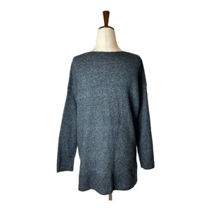 Abercrombie & Fitch Gray Boat Neck Pocket Front‎ Pullover Tunic Sweater Size S thumbnail 3