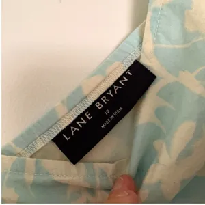 Lane Bryant Blue Floral Smocked Bodice‎ Maxi Dress Sleeveless Cotton Size 12 thumbnail 5