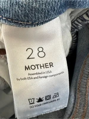 MOTHER The Roller Fray Wide Leg Jeans in Fan Favorite Sz 28 thumbnail 11