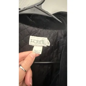 J. Crew Womens‎ Vintage Black Velvet Double Breasted Pea Coat Quilted Lining M thumbnail 8