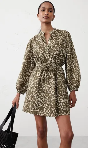 NWT Small Banana Republic Floral Print VOILE MINI SHIRTDRESS thumbnail 1