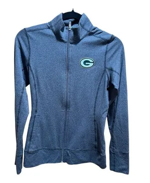 Women's XS Green Bay Packers Cutter & Buck CB DryTec Jacket Gray thumbnail 1