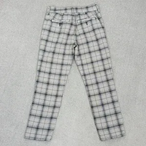 American Eagle Outfitters Plaid Flannel Super High‎ Rise Skinny Trousers Beige 4 thumbnail 9