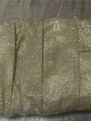 Apt 9 Gold Metallic Pleated Evening Clutch Bag Wristlet Purse thumbnail 2