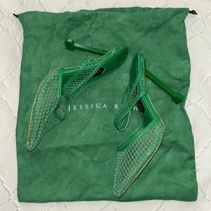Jessica Rich Green Fish Net Slip-on Pump Shoes(Size 38) thumbnail 11