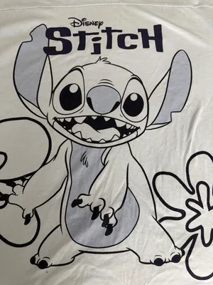 Disney Stitch Graphic V Neck T Shirt Light Blue Hawaii Plus Size XL 16/18 thumbnail 2