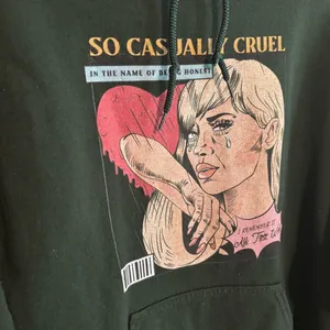 Casually Cruel Taylor Swift All Too Well Green Hoodie Sz M Cotton Blend thumbnail 2