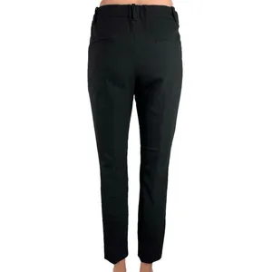 Zara Woman Black Mid Rise Side Zip Straight Leg Trouser Dress Pants Size S thumbnail 3