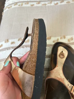 Birkenstock Rose Gold Gizeh platform sandals thumbnail 9