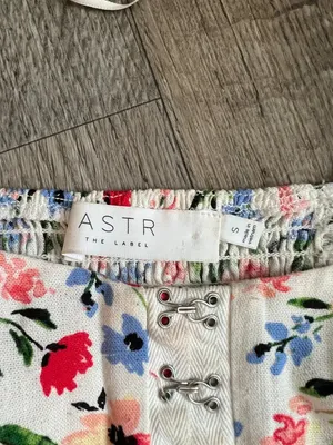 ASTR the Label Hook & Eye Square Neck Top in Red Multi thumbnail 13