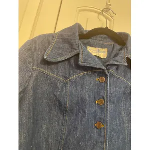 DenimWorks Western Jacket 70s Retro Dark Wash Oversized‎ Collar Blue Small thumbnail 5