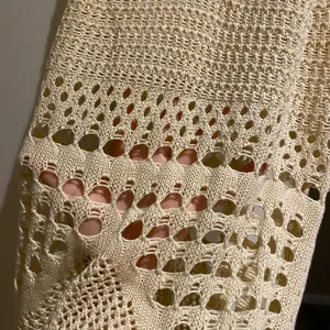 Elegant Cream Crochet maxi Dress thumbnail 5