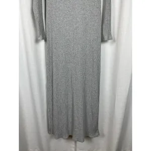 Aerie Gray Ribbed Knit Maxi Dress Sz.L thumbnail 13