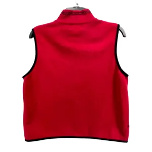 Woolrich Sweater Vest Womens Medium Red 100% Lambswool‎ Holiday Christmas Zip Up thumbnail 4