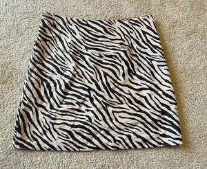 Glam Zebra Print Mini Skirt thumbnail 1