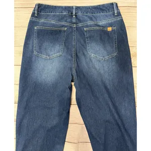 Halara Flex High Waisted Straight Leg Jeans Blue Pull On Stretch Large Tall thumbnail 4