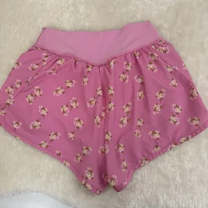 Offline By Aerie Nylon Running Shorts Womens L Lined Pink Floral Training Gym XS thumbnail 2