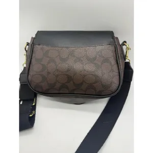 Coach Signature Lucy Crossbody‎ Bag Womens Small Brown Canvas Leather Buckle thumbnail 4