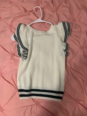 Cute dressy ruffle top summer top White thumbnail 2