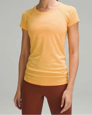 lululemon athletica Swiftly Tech Shirt Sleeve Shirt 2.0 Mango Dream -Size 8 thumbnail 1