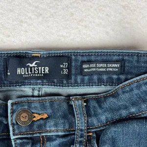 Hollister High Rise Super Skinny Jeans Women’s 27/32 5L Blue Distressed Stretch thumbnail 3