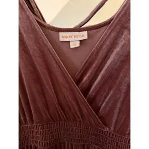 Knox Rose Rose Pink Velvet Long Sleeve A-Line Dress XS thumbnail 7