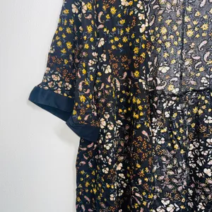 Maurices Black Multicolor Paisley Floral Print Fringe Hem Kimono thumbnail 5