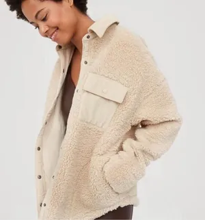 Aerie OFFLINE Small Sherpa Shirt Jacket Size Small thumbnail 1