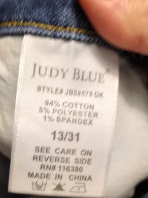 Judy Blue High Waist "Tummy Control" Classic Straight Jeans 88575 Sz. 13/31 thumbnail 8