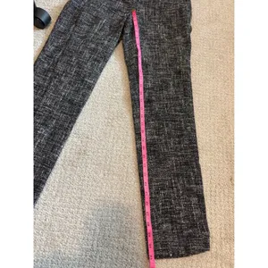 Theory Tweed Trousers Women 6 Black White Straight Leg‎ Professional Dress Pants thumbnail 6