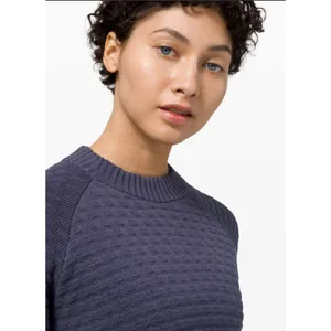 Lululemon Texture Play‎ Crew Sweater Cadet Blue xs/s thumbnail 4